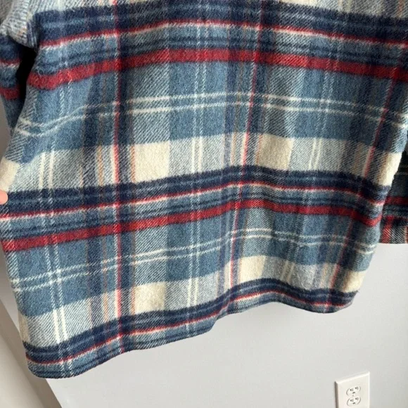 Vintage 60s 70s Caribou Coat Plaid Wool Jacket Shacket Button Up Mens M Womens L - Picture 10 of 14